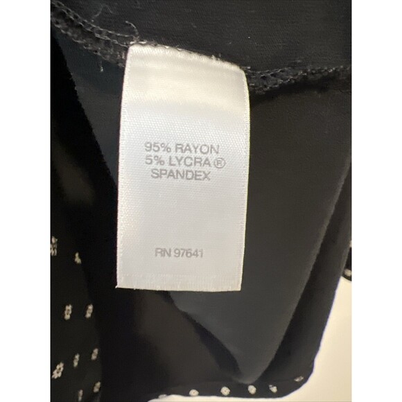 J Jill Wearever Top Women Medium Black Long Sleeve Daisy Slinky Keyhole‎ Pleated - Picture 8 of 12